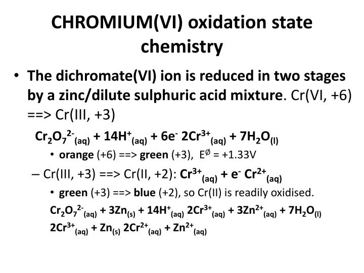 chromate chromium charge