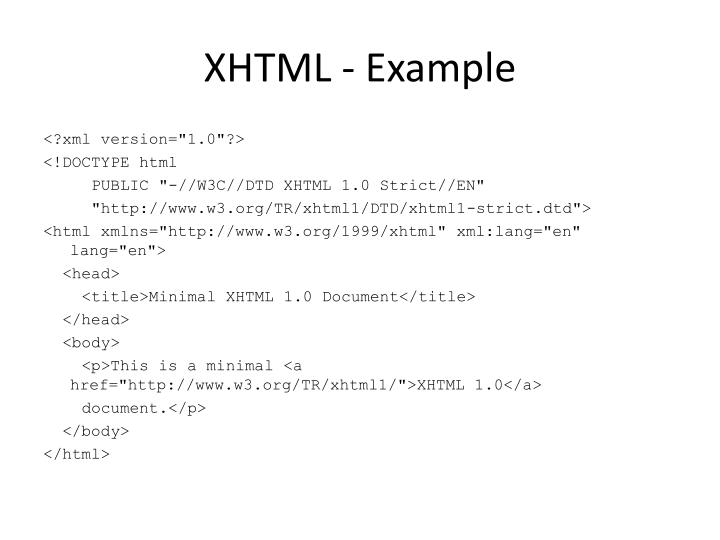 xhtml exle ppt introduction to xml powerpoint presentation id 4365977 xhtml exle ppt introduction to xml powerpoint presentation id 4365977