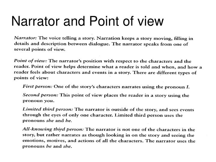 identify narrator point of view 7