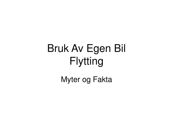 egen bil egen bil