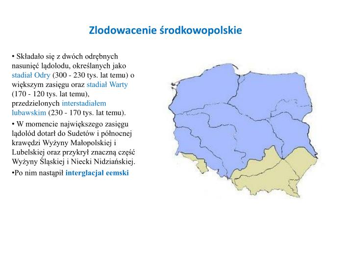 Zlodowacenia W Polsce Od Najstarszego Do Najmłodszego