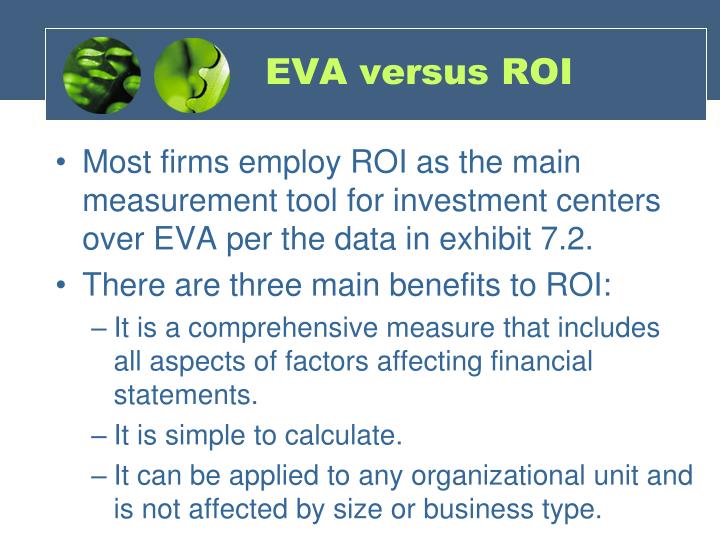 eva vs roi essays Comparing traditional and economic performance measures for the importance of economic value added for the return on investment (roi. eva vs roi essays Comparing traditional and economic performance measures for the importance of economic value added for the return on investment (roi.