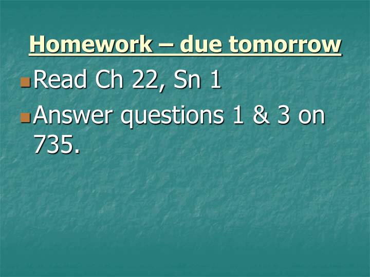 is there any homework for tomorrow is there any homework for tomorrow