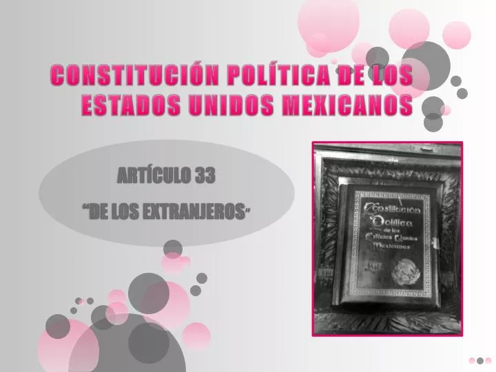 PPT CONSTITUCIÓN POLÍTICA DE LOS ESTADOS UNIDOS MEXICANOS PowerPoint