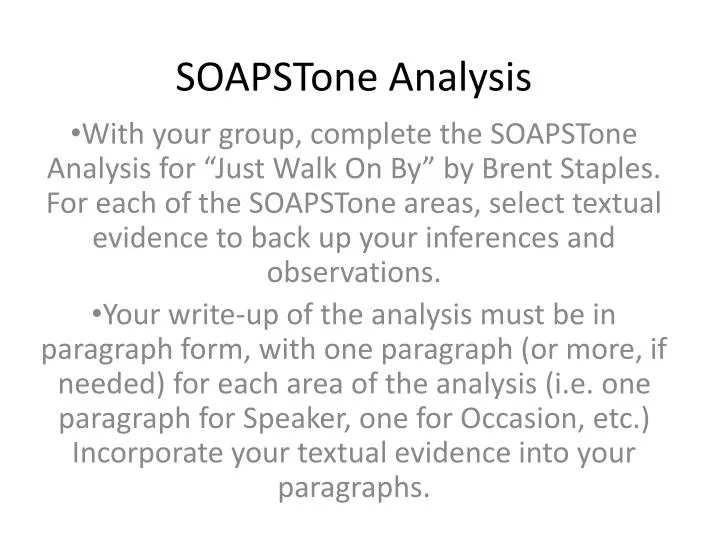 Soapstone Analysis Chart