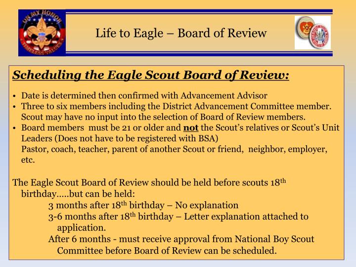 ppt life to eagle powerpoint presentation id 4551033 eagle board of review letter of recommendation