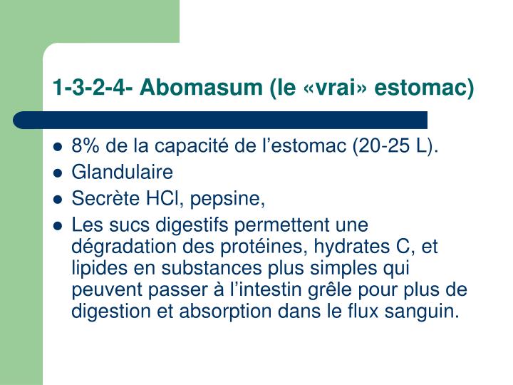 PPT - DIGESTION DES ALIMENTS chez Les ruminants PowerPoint PPT - DIGESTION DES ALIMENTS chez Les ruminants PowerPoint