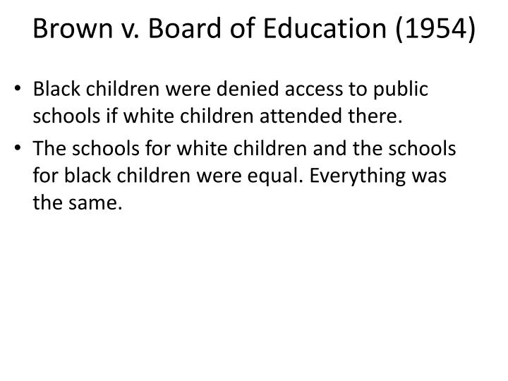 brown v board of education impact