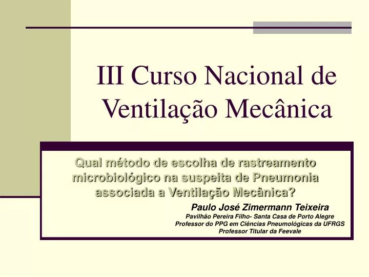 Ppt Iii Curso Nacional De Ventila O Mec Nica Powerpoint Presentation