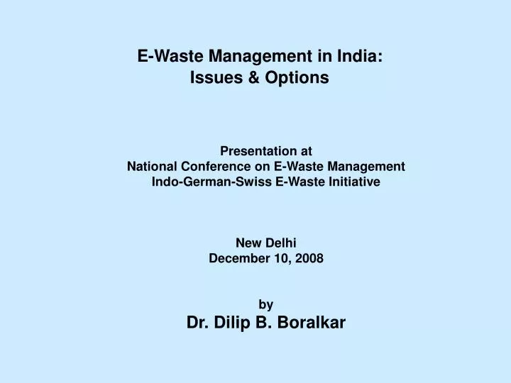 Solving The E-Waste Problem