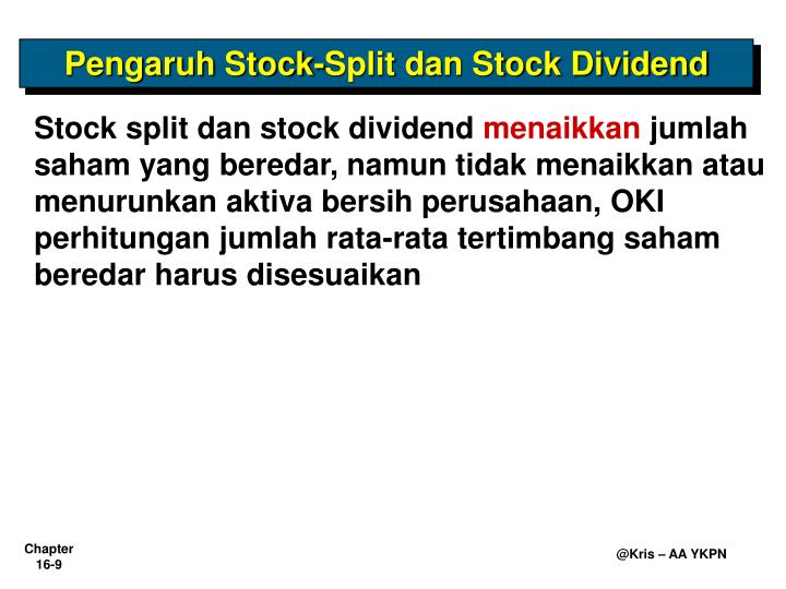 Stock split mempengaruhi opsi