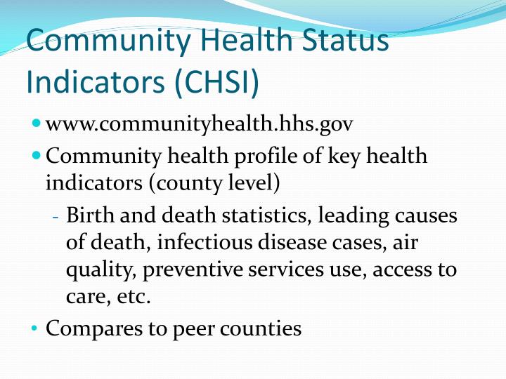 PPT Community Health Assessment and Public Health Improvement Plan