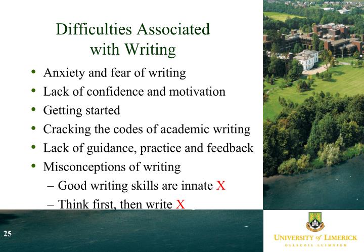 difficulties in writing essay