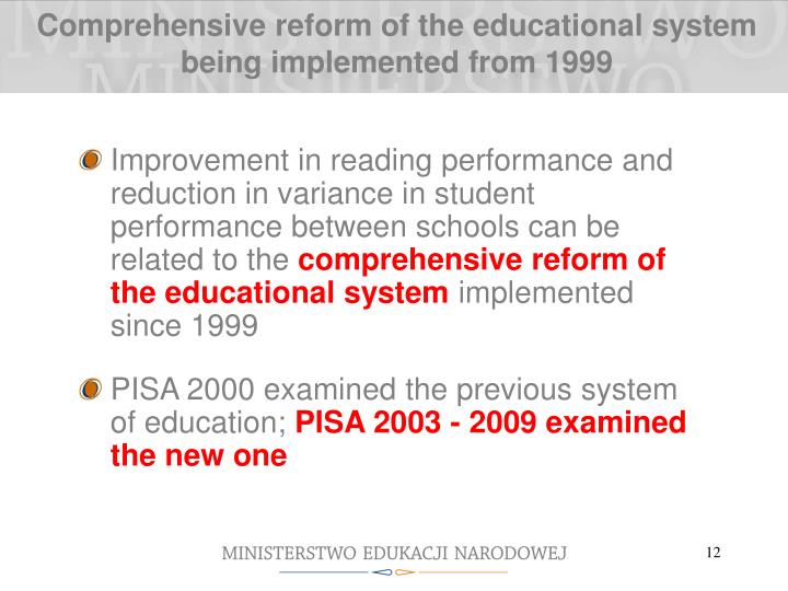 the changes in the educational system The pnp government elected in 1972 initiated major changes in the educational system qualitative and quantitative improvements in education were identified as the key elements of the new government's program during its first term in office (1972-76) the two most. the changes in the educational system The pnp government elected in 1972 initiated major changes in the educational system qualitative and quantitative improvements in education were identified as the key elements of the new government's program during its first term in office (1972-76) the two most.