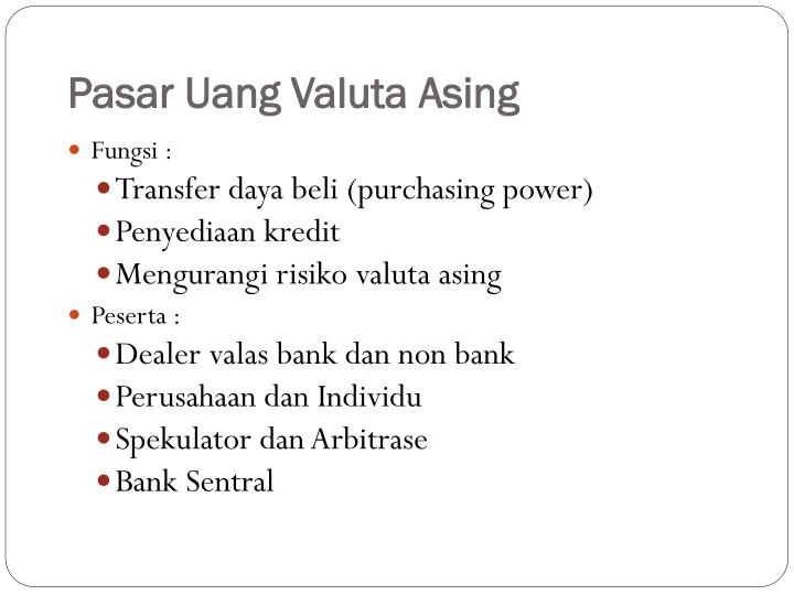 Definisi pasar valuta asing