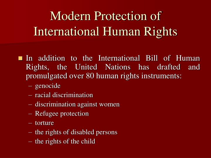 Chapter V International Protection Of Human Rights