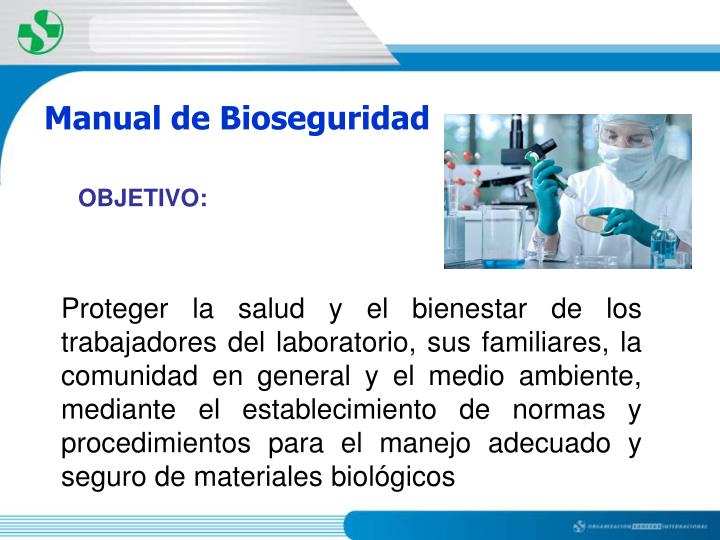 PPT - MANUAL DE BIOSEGURIDAD PowerPoint Presentation - ID:4626860