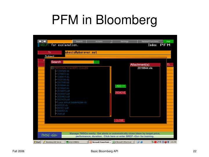 Bloomberg trading system api