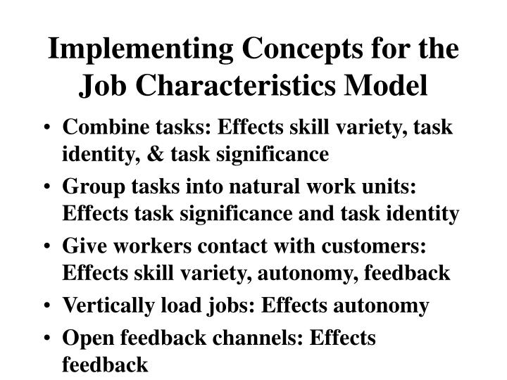 Job characteristic theory