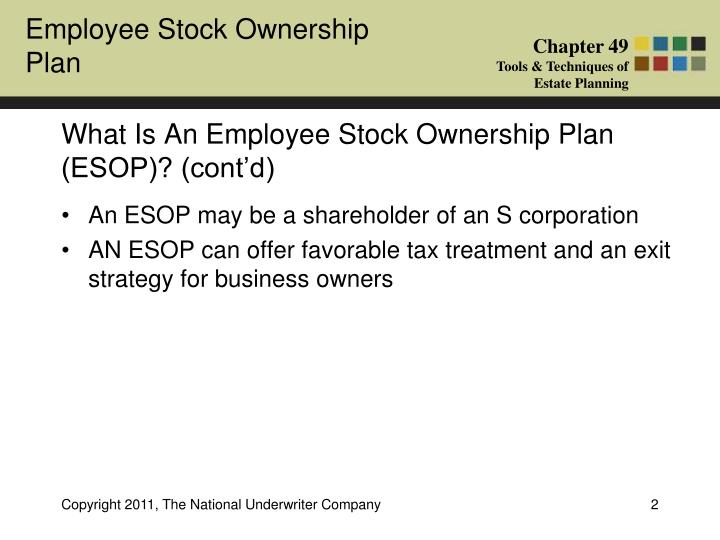 employee stock purchase plan vs. esop