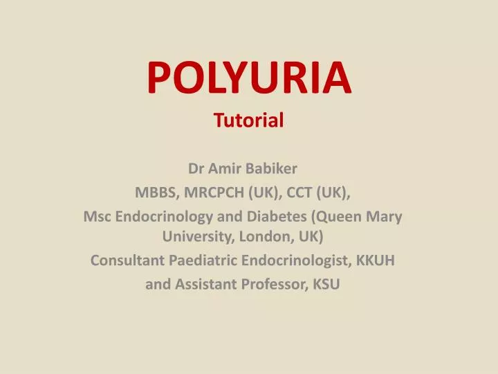 nocturnal polyuria in young adults