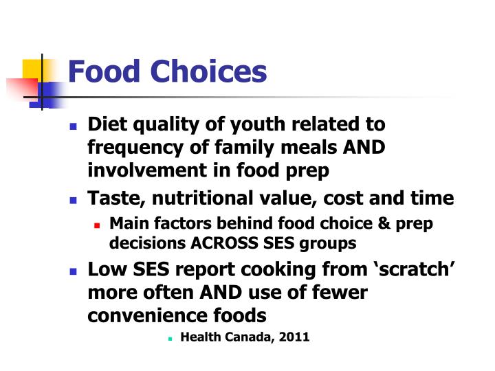 Influences On Food Choices And Eating Behaviours Influences On Food Choices And Eating Behaviours
