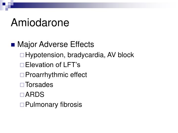 Amiodarone Toxicity Side Effects