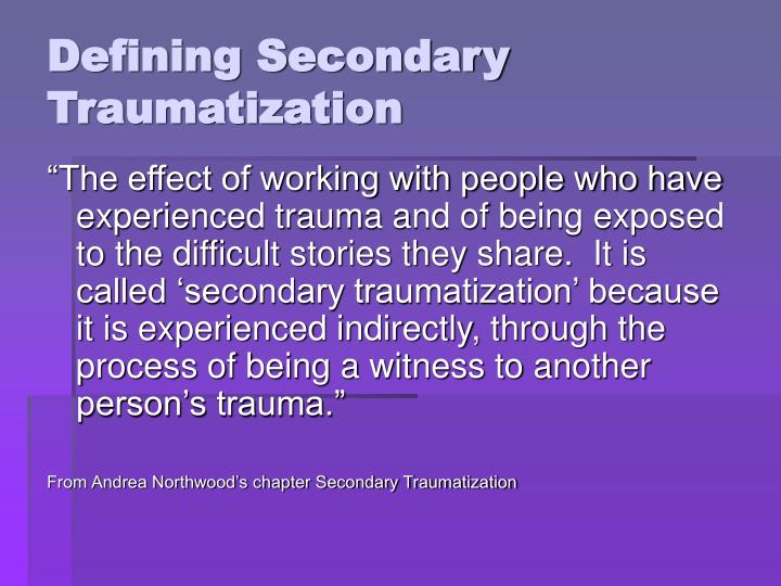secondary trauma secondary trauma