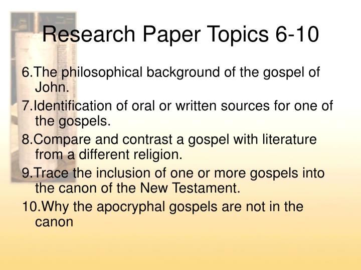 gospel research paper Examples of thesis statements in student papers from previous years gospel of luke, it provides a look at the spread of christianity across the mediterranean. gospel research paper Examples of thesis statements in student papers from previous years gospel of luke, it provides a look at the spread of christianity across the mediterranean.