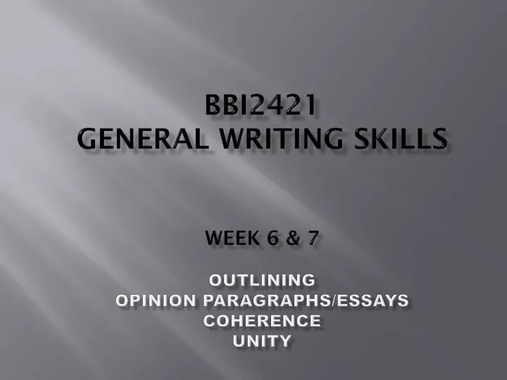 Essay paper with unity