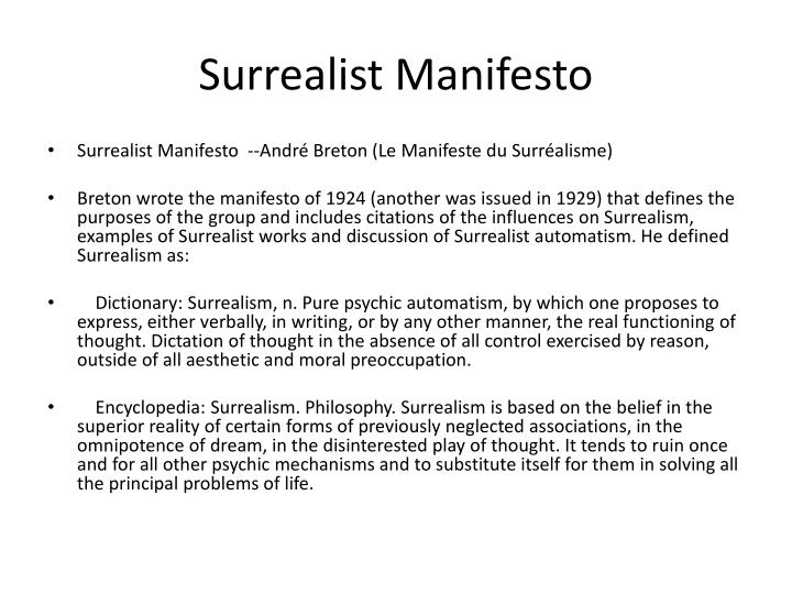 surrealist manifesto Surrealist manifesto pdf so strong is the belief in life, in what is most fragile in life real life, i mean that in the end thismanifesto of surrealism 5. surrealist manifesto Surrealist manifesto pdf so strong is the belief in life, in what is most fragile in life real life, i mean that in the end thismanifesto of surrealism 5.
