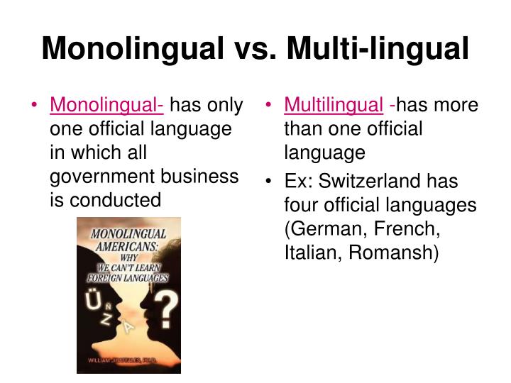 does monolingual have a prefix