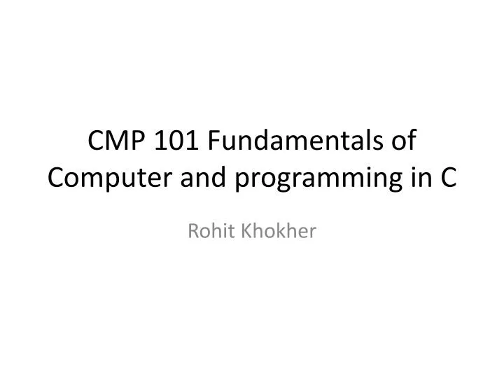 Some Important Fundamentals of Computer Programming Language