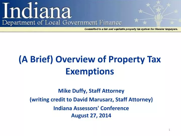 Indiana Code Property Tax Exemptions Indiana Code Property Tax Exemptions