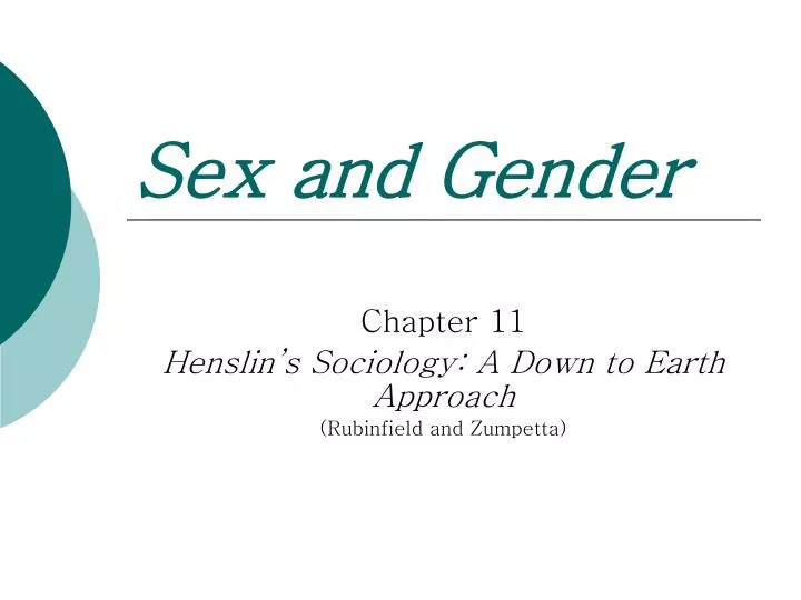 Sex and gender sociology powerpoint