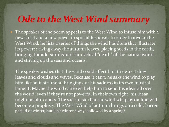 Ode To A West Wind Analysis PPT - Percy Bysshe Shelley : PowerPoint Presentation - ID:4867183