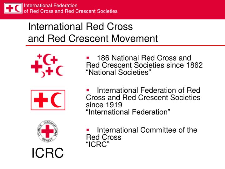 PPT The International Federation of Red Cross and Red Crescent Societies as a user of