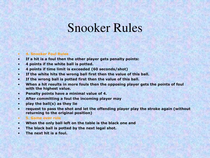 Snooker Rules2 N 