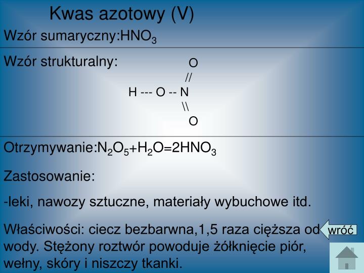 Kwas Azotowy 5 Wzór Sumaryczny PPT - Chemia-Kwasy PowerPoint Presentation - ID:4922200