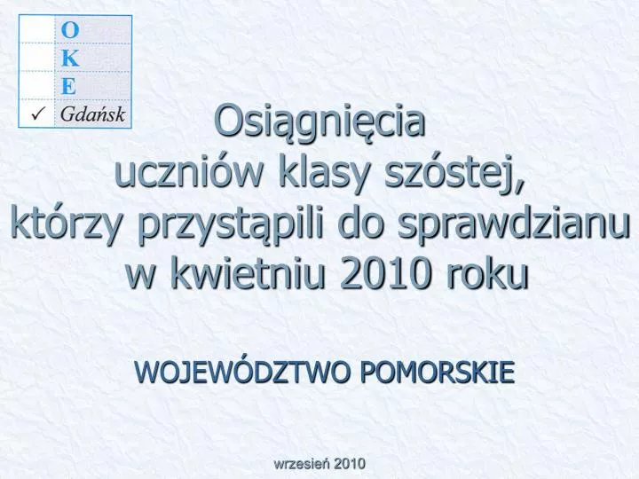 PPT Osiągnięcia uczniów klasy szóstej którzy przystąpili do