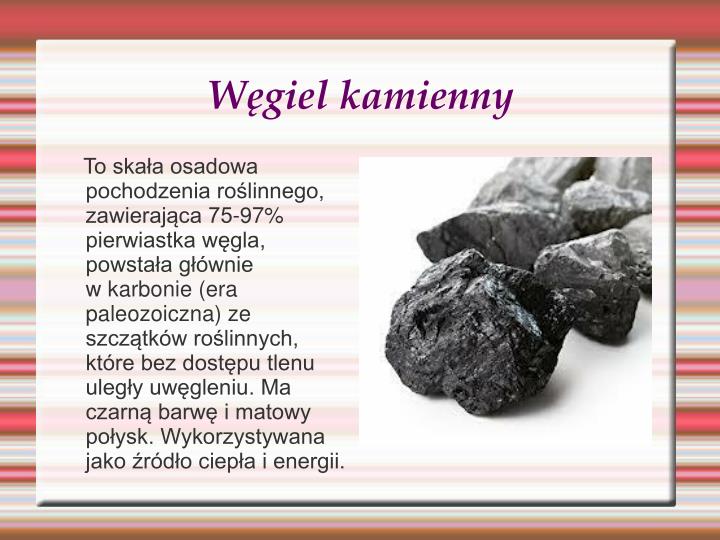Powstanie Pokładów Węgla Kamiennego W Karbonie Jaka To Era PPT - Surowce mineralne w Polsce PowerPoint Presentation - ID:4986356