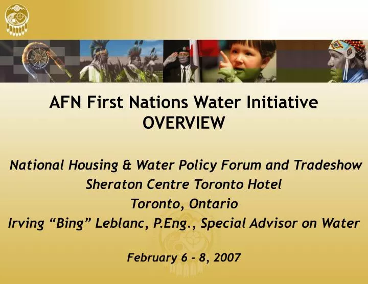 PPT AFN First Nations Water Initiative OVERVIEW PowerPoint