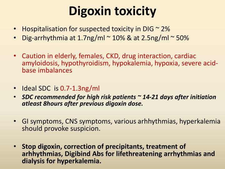 signs of digoxin toxicity in elderly