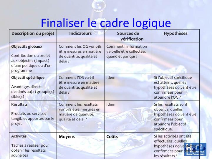 PPT  Le Cadre Logique PowerPoint Presentation  ID5093176