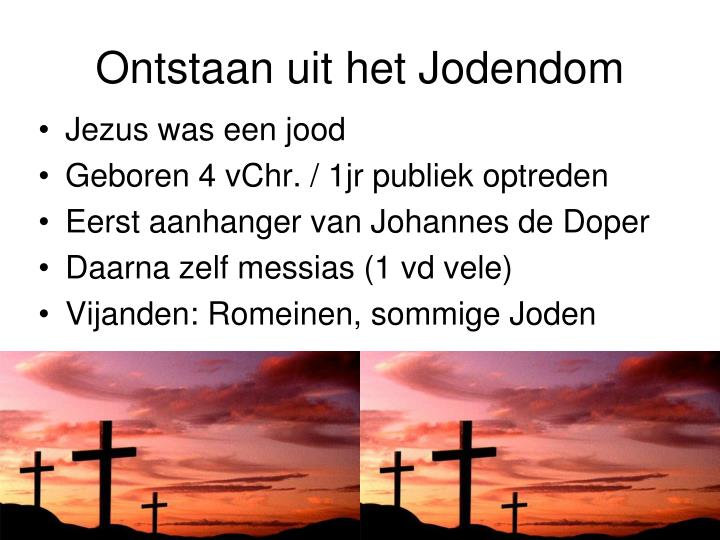 Hoe Oud Is Het Jodendom PPT - Christendom PowerPoint Presentation - ID:5113365