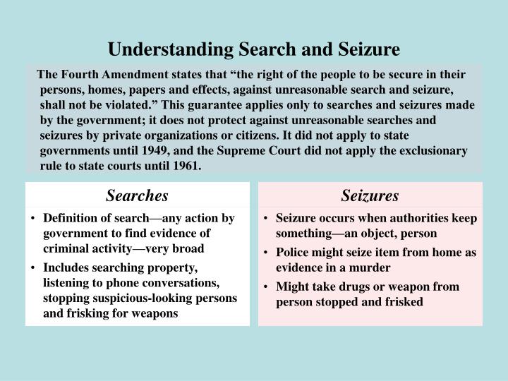 search and seizure essays Read this essay on fourth amendment search and seizure come browse our large digital warehouse of free sample essays get the knowledge you need in order to pass your classes and more. search and seizure essays Read this essay on fourth amendment search and seizure come browse our large digital warehouse of free sample essays get the knowledge you need in order to pass your classes and more.