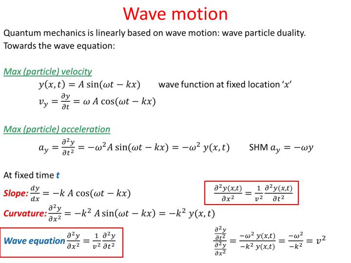 Ppt 6 1the Schrödinger Wave Equation 2expectation Values 3 Wave Motion
