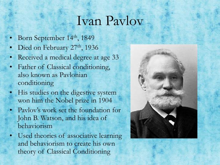 pavlov theory of learning pavlov theory of learning
