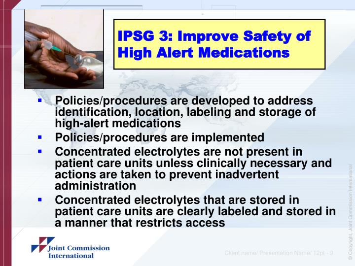 international patient safety goals pdf
