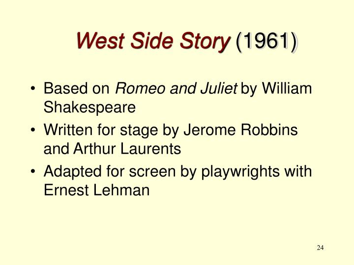 west side story summary Westside story is the award winning adaptation of the classic romantic tragedy, romeo and juliette the feuding families become two warring new york city gangs- the white jets led by riff and the . west side story summary Westside story is the award winning adaptation of the classic romantic tragedy, romeo and juliette the feuding families become two warring new york city gangs- the white jets led by riff and the .